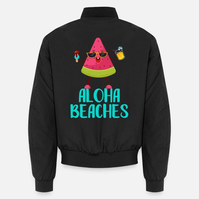 Aloha Beaches Coole Wassermelone Urlaub Sommer Unisex Bomberjacke