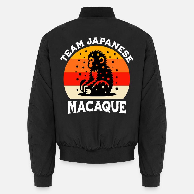 Équipe macaque japonais - Bomber unisexe - noir
