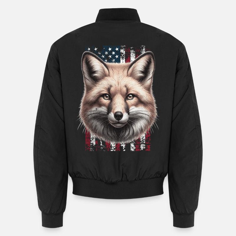 Fox US Red Fox Fox - Bomber unisexe - noir