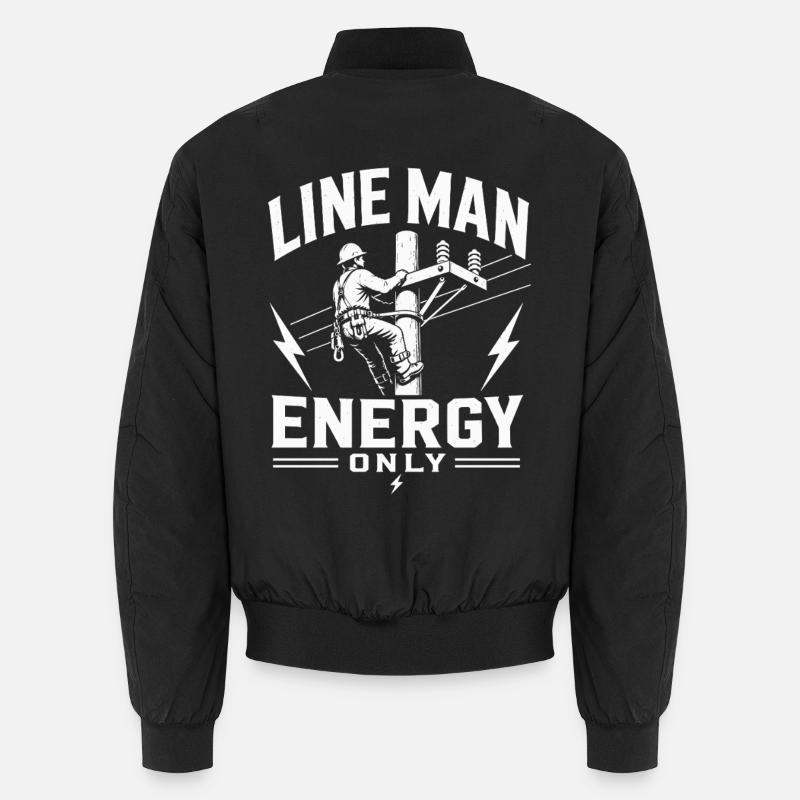 Technik Ingenieur Elektriker Lineman Design Unisex Bomberjacke