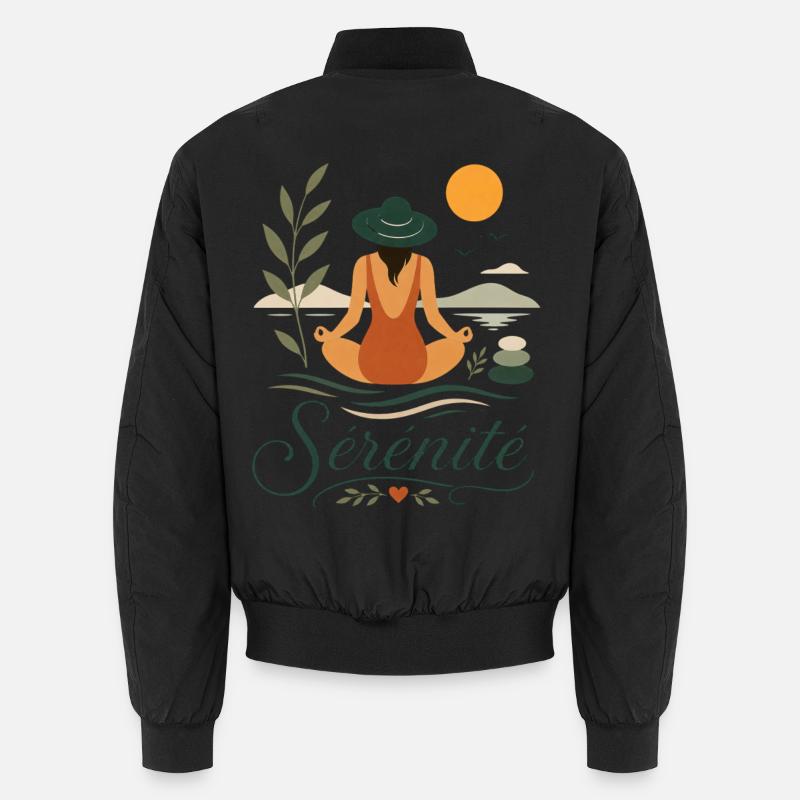 Ruhe am Meer - Unisex Bomberjacke - Schwarz