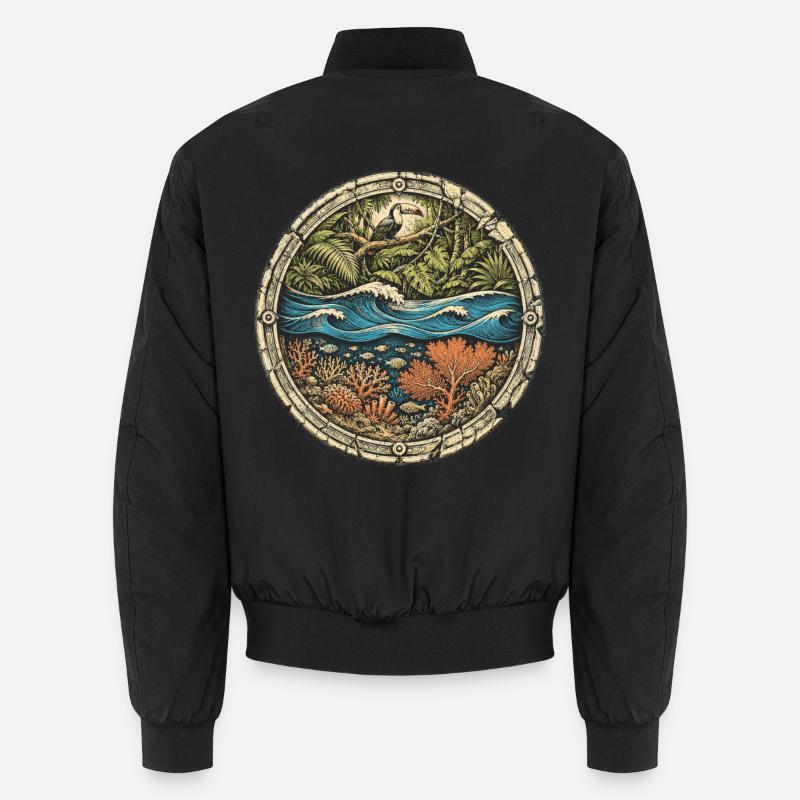 Belize Belizische Wurzel - Unisex Bomberjacke - Schwarz
