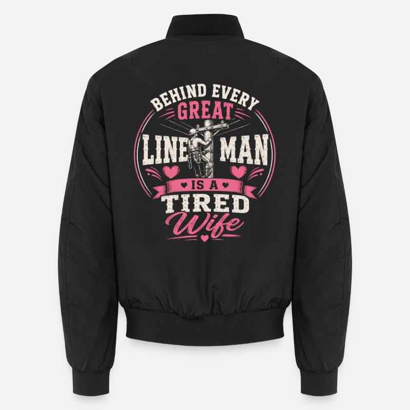 Lineman Love Cable Electricity Technology Unisex Bomber Jacket