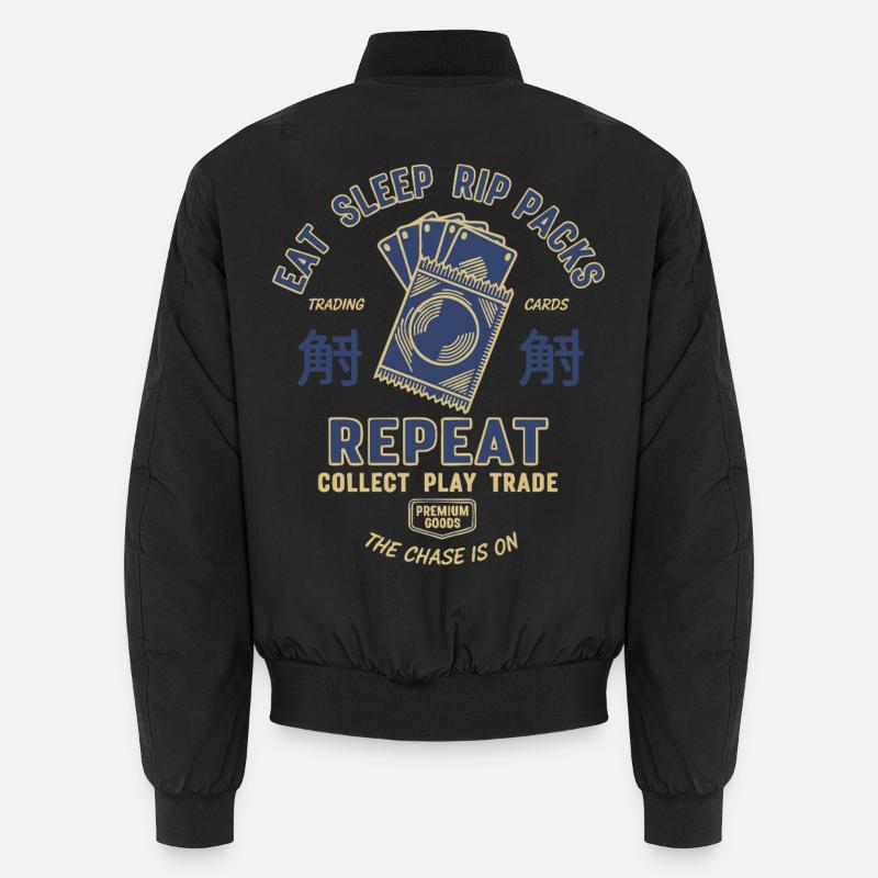 Eat Sleep Rip Packs Trading Cards Repeat Unisex Bomber Jacket