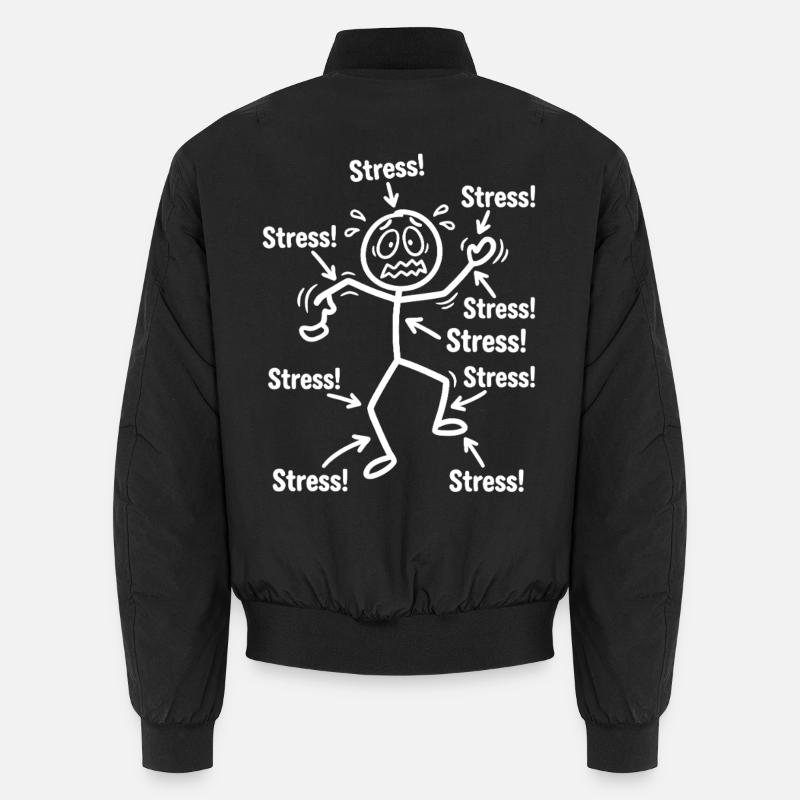 stress_figur_pfeile - Unisex Bomberjacke - Schwarz