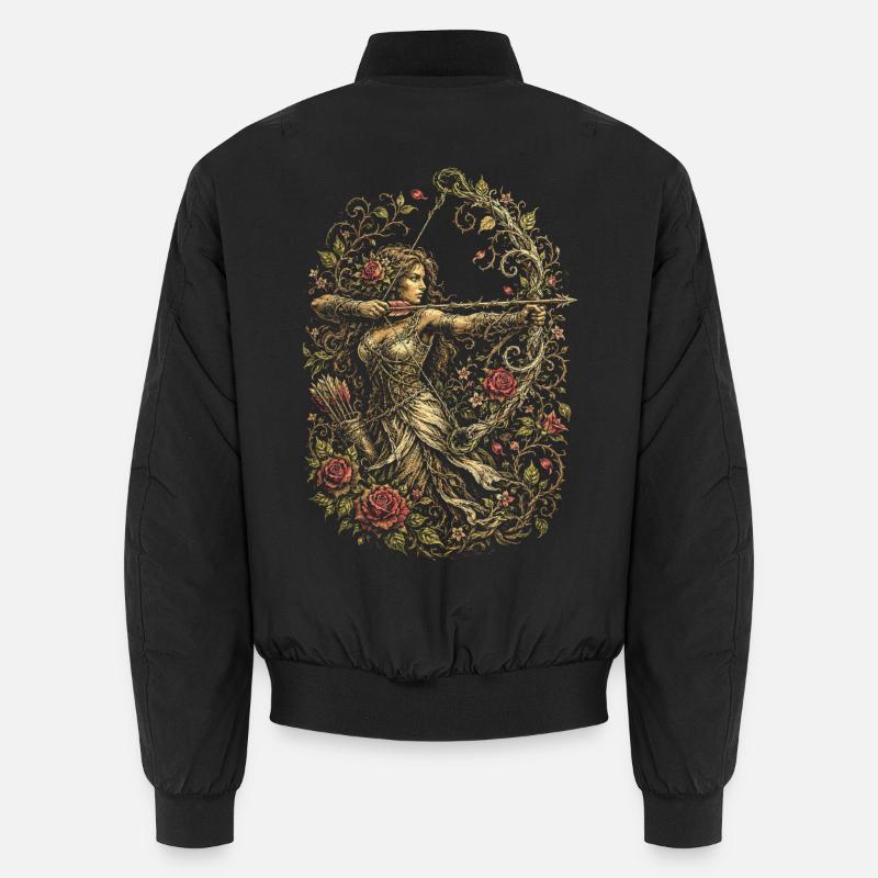 Bogenschießen Bogenschütze - Unisex Bomberjacke - Schwarz