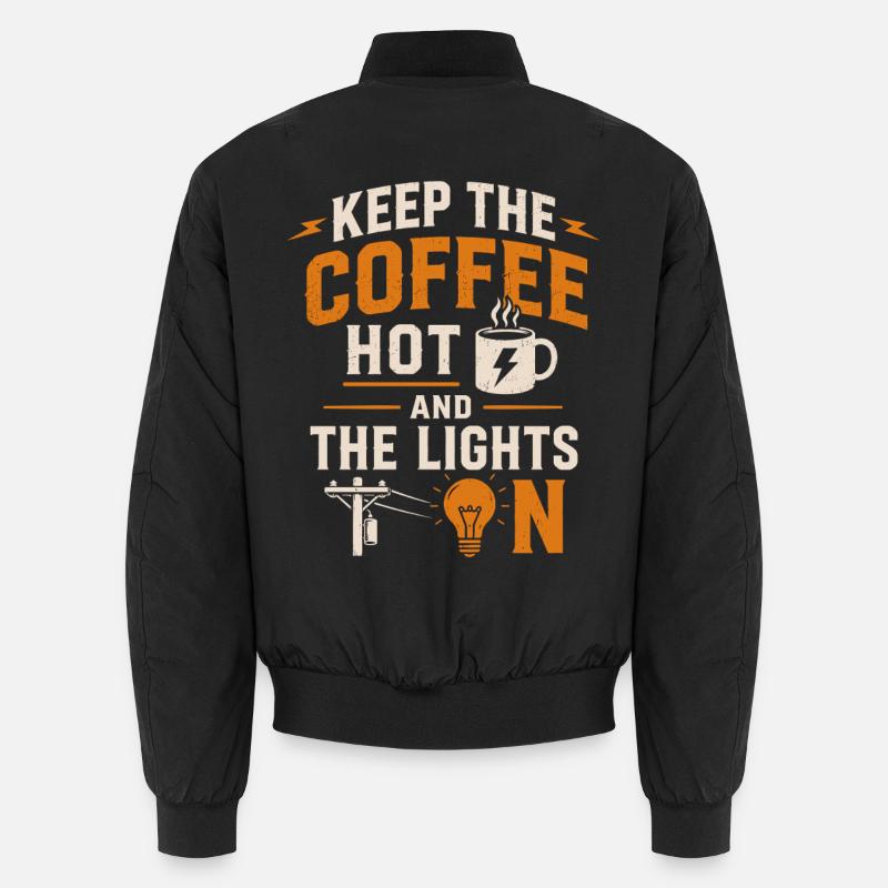 Fleißiger Monteur Kaffeesüchtig - Unisex Bomberjacke - Schwarz