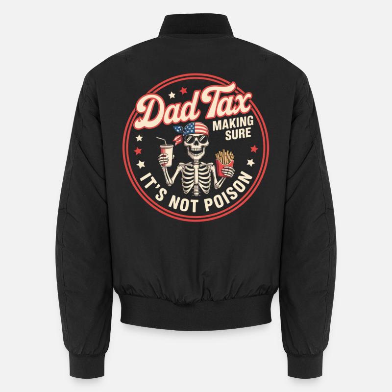 Papa Steuerskelett Kein Gift - Unisex Bomberjacke - Schwarz