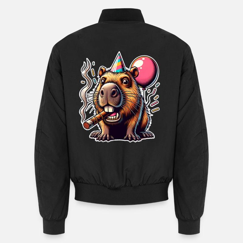 Capybara Party - Unisex Bomberjacke - Schwarz