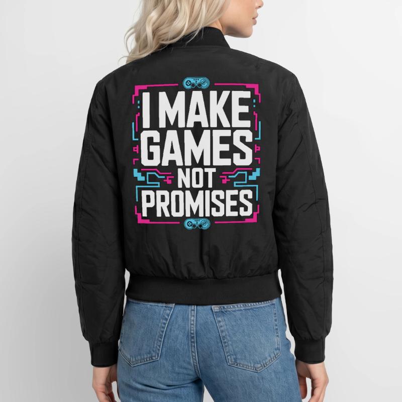 Game Developer I Make Games Video Game Developer Unisex Bomberjacke