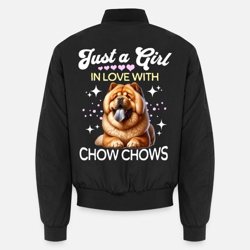Fille Chowchow - Bomber unisexe - noir