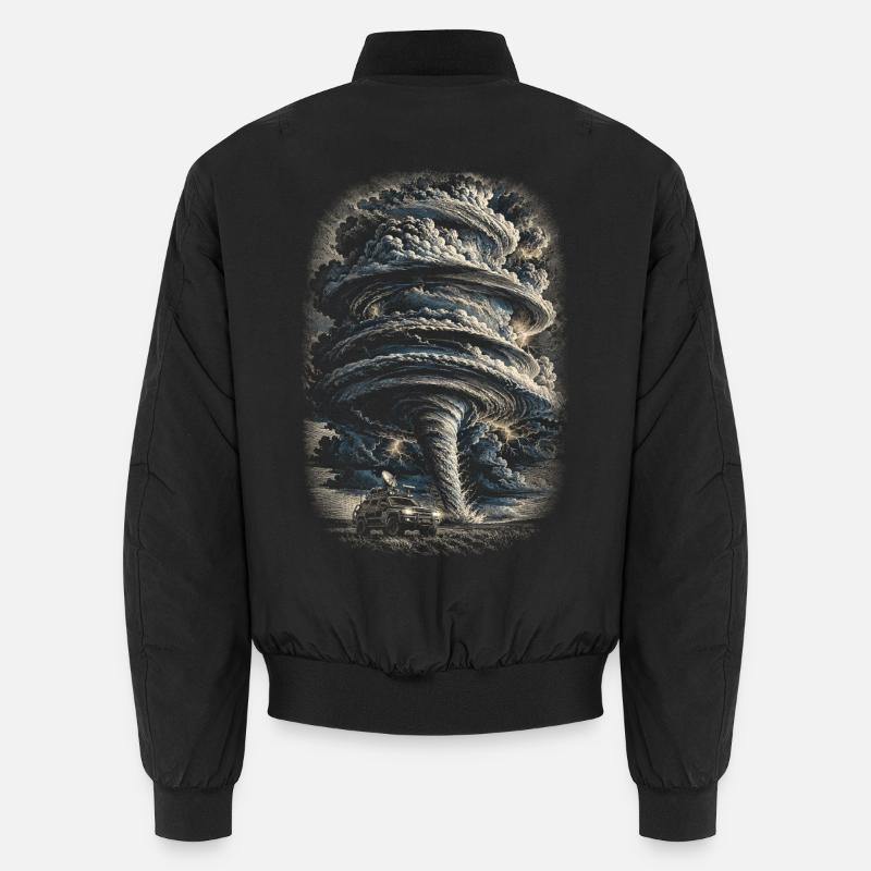 Storm Chaser Meteorologist - Unisex Bomber Jacket - black