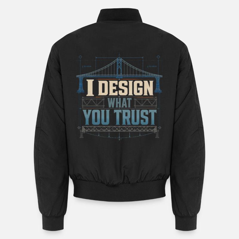 Bridge Engineer Civil Engineering - Unisex Bomber Jacket - black