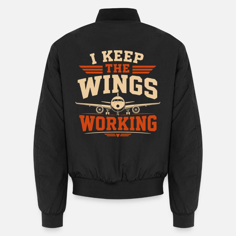 Flugzeug Technik Wartung Und Luftfahrt - Unisex Bomberjacke - Schwarz