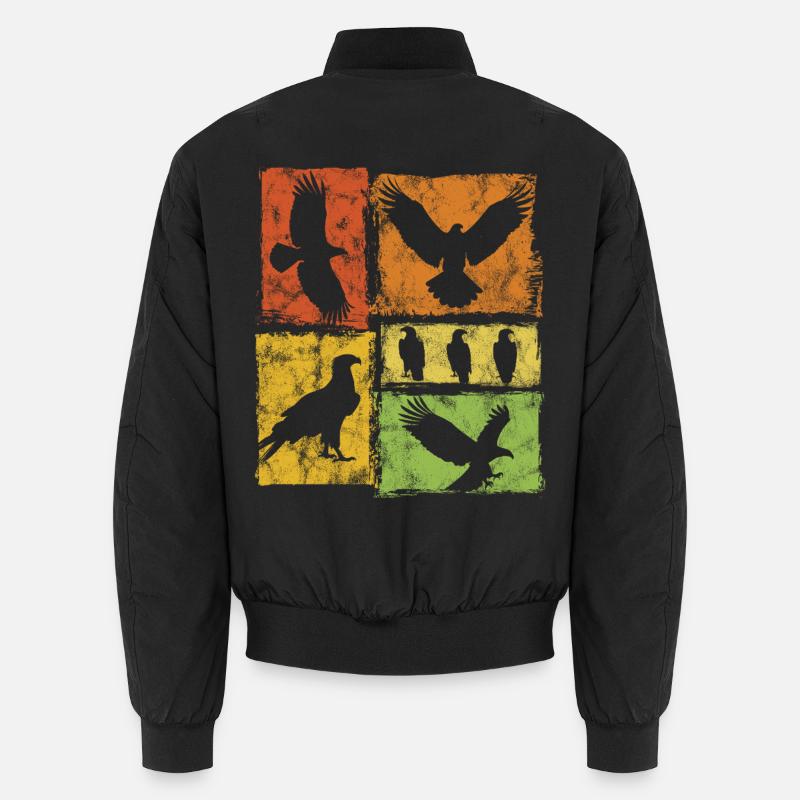 Eagle Retro Graphic - Bomber unisexe - noir