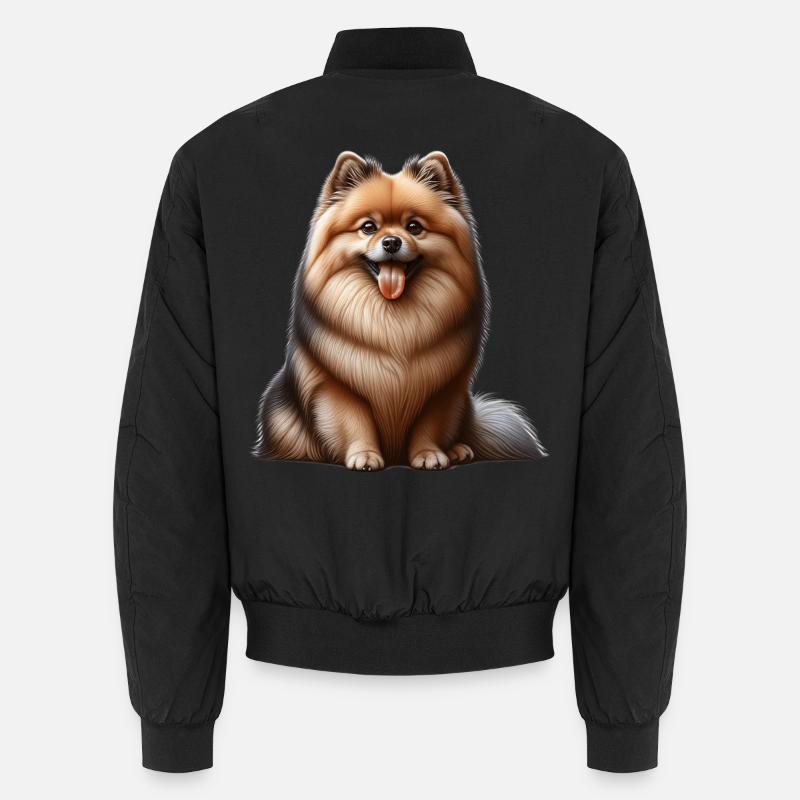 Spitz Zwergspitz German Spitz - Unisex Bomber Jacket - black