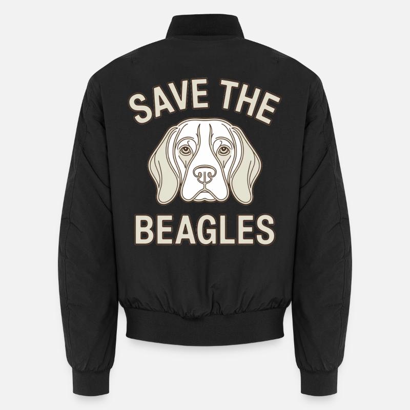 Sauvez les Beagle - Bomber unisexe - noir