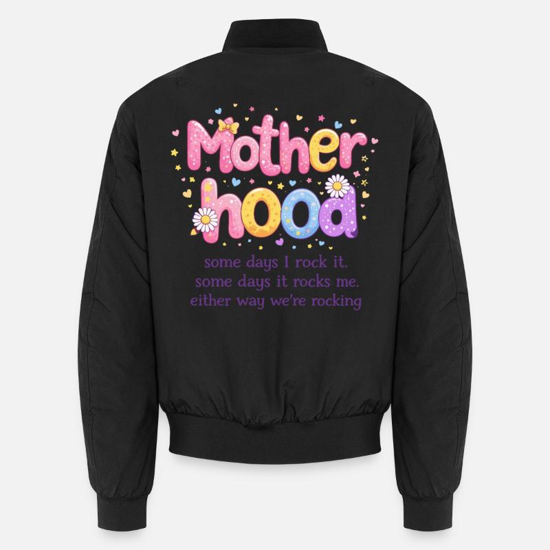 Maternité Rétro Groovy – La Vie de Maman Rock Bomber unisexe