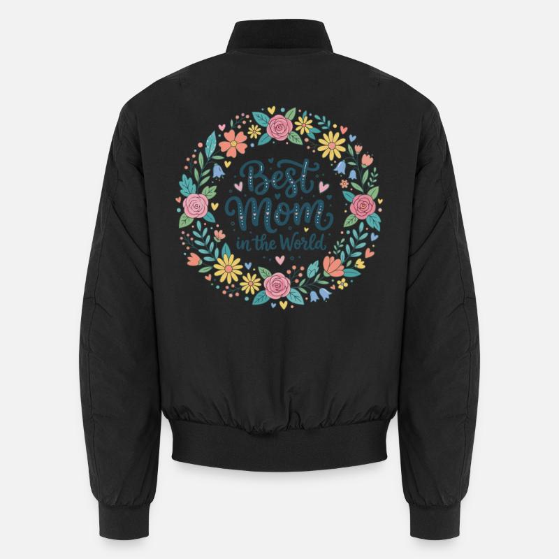 Best mom - Unisex Bomber Jacket - black