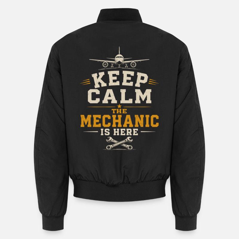 Flugzeugtechnik Luftfahrt Ingenieur Beruf - Unisex Bomberjacke - Schwarz