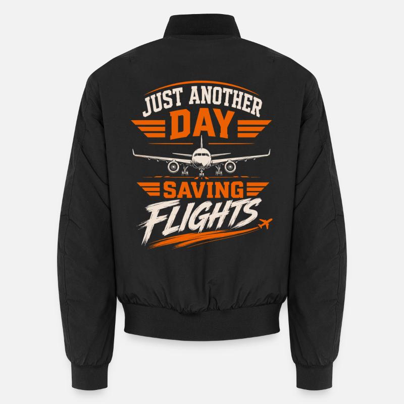 Luftfahrt Technik Wartung Flugzeug Profi - Unisex Bomberjacke - Schwarz