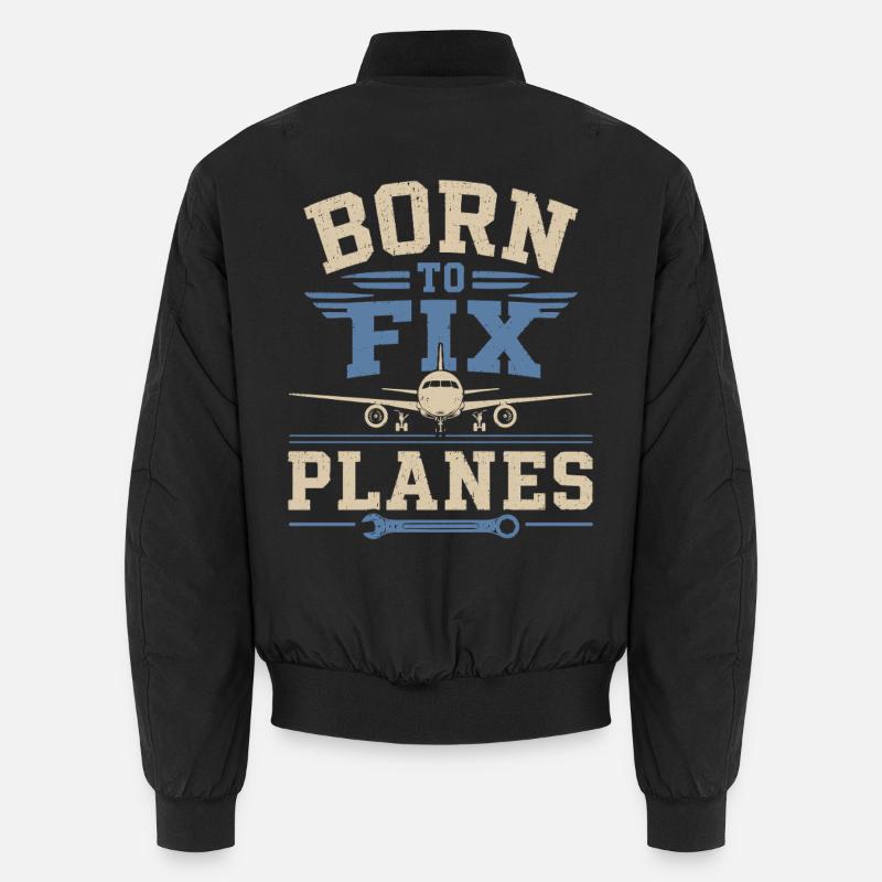 Luftfahrt Ingenieur Flugzeugtechnik Wartung - Unisex Bomberjacke - Schwarz