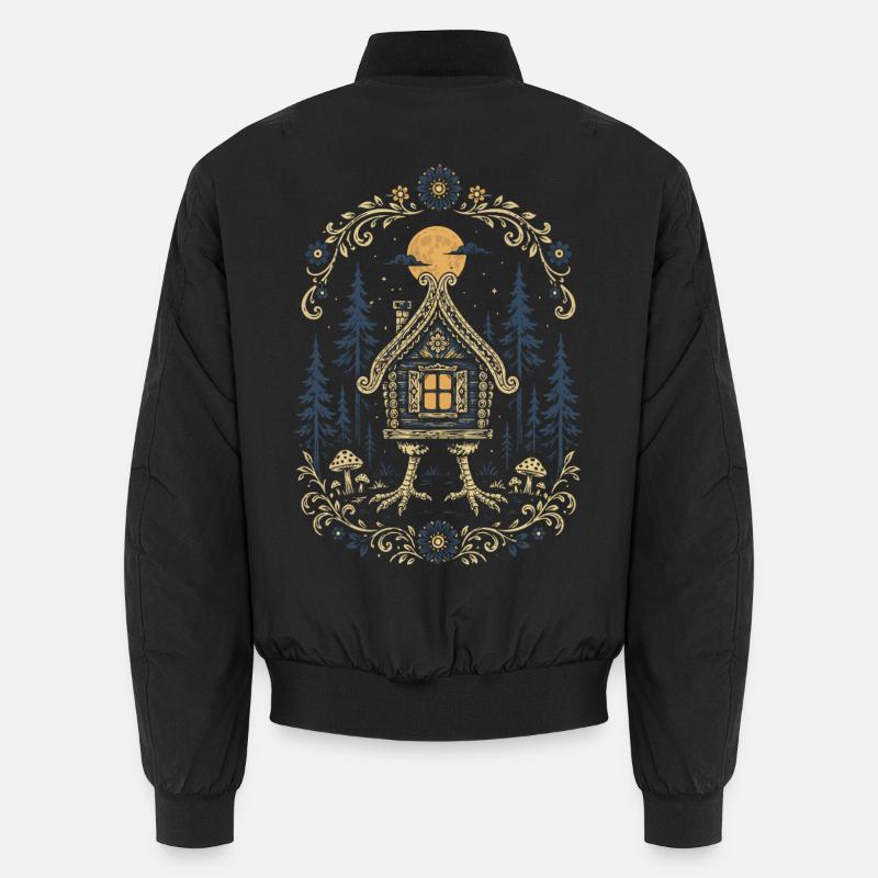 Baba Yaga Hut - Unisex Bomber Jacket - black