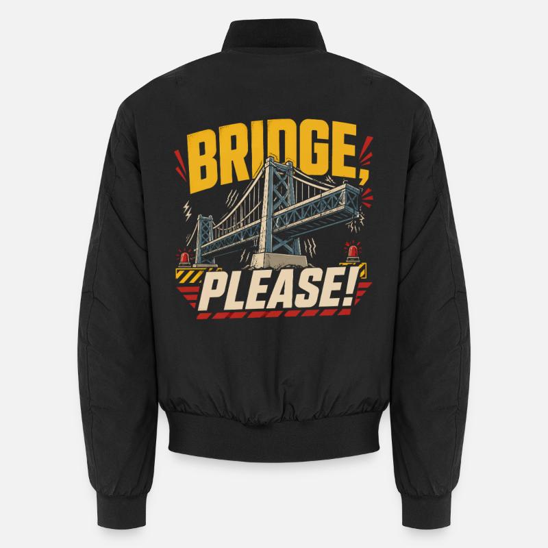 Bridge Engineer Civil Engineering - Unisex Bomber Jacket - black