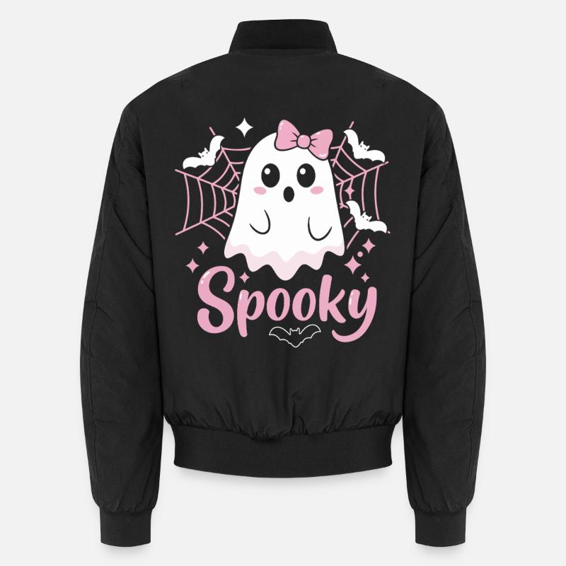 Spooky Ghost Halloween - Unisex Bomberjacke - Schwarz