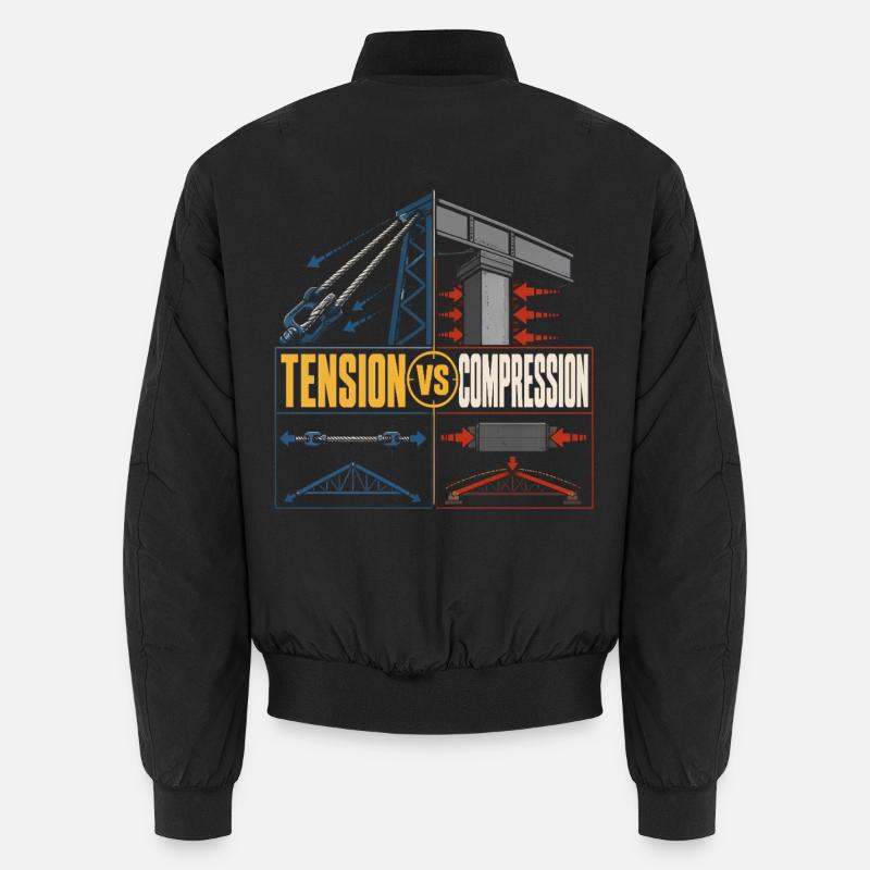 Bridge Engineer Civil Engineering - Unisex Bomber Jacket - black