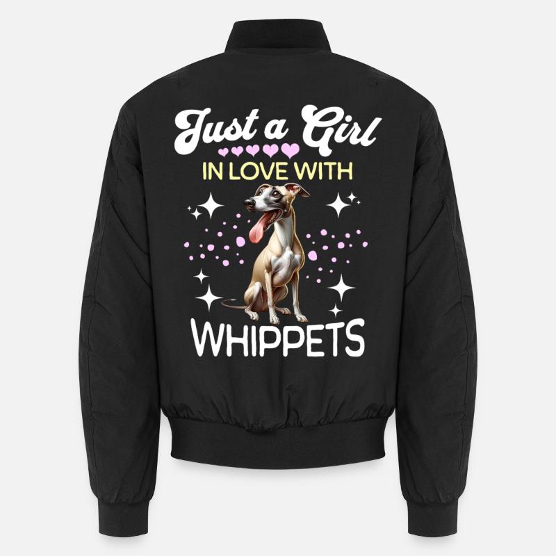Windhund Mädchen - Unisex Bomberjacke - Schwarz