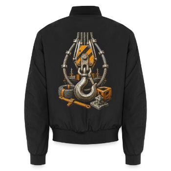docker - Bomber unisexe - noir - Dos - AI Model Male 185 light (185cm)