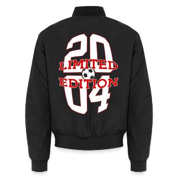 LIMITED EDITION 2004 FOOTBALL 22ND BIRTHDAY - Unisex Bomber Jacket - black - Back - AI Model Male 185 light (185cm)