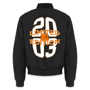 ÉDITION LIMITÉE 2003 BASKETBALL 23E ANNIVERSAIRE - Bomber unisexe - noir - Dos - AI Model Male 185 light (185cm)