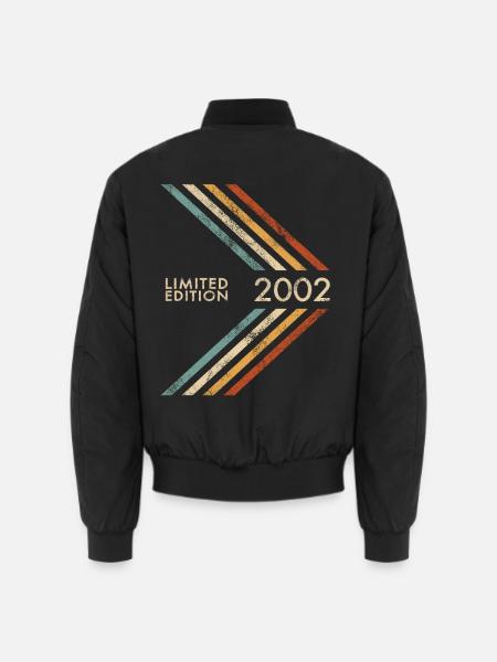 2002 Limited Edition Geburtstag Mann Frau Retro - Unisex Bomberjacke - Schwarz
