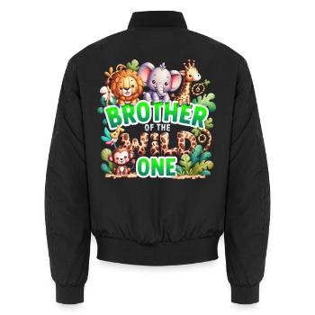 Frère du Sauvage - Bomber unisexe - noir - Dos - AI Model Male 185 light (185cm)