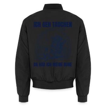 Tauchen Da Hab ich Meine Ruhe Entspannter Taucher - Unisex Bomberjacke - Schwarz - Hinten - AI Model Male 185 light (185cm)