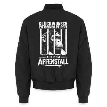 Schade das du gehst wir vermissen dich Jobwechsel - Unisex Bomberjacke - Schwarz - Hinten - AI Model Male 185 light (185cm)