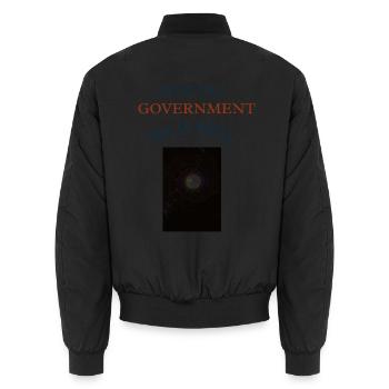 Trust the Government,All is Well - Unisex Bomberjacke - Schwarz - Hinten - AI Model Male 185 light (185cm)