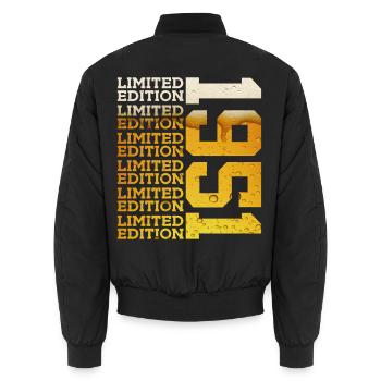 BIÈRE ÉDITION LIMITÉE 1951 75E ANNIVERSAIRE - Bomber unisexe - noir - Dos - AI Model Male 185 light (185cm)