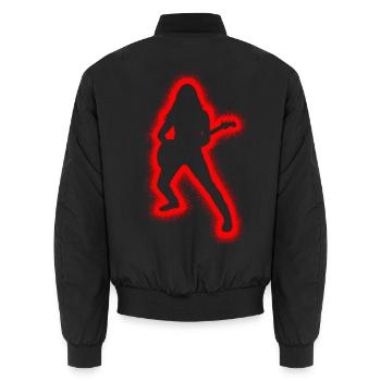 Guitariste Enfants Hommes Garçons Guitare - Bomber unisexe - noir - Dos - AI Model Male 185 light (185cm)