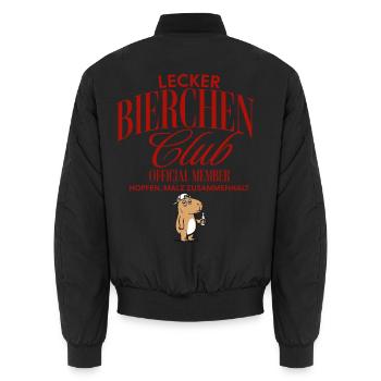 Lecker Bierchen Club - Unisex Bomberjacke - Schwarz - Hinten - AI Model Male 185 light (185cm)