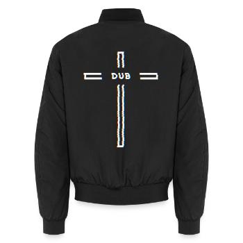 Croix Dub – Musik-Dub-Reggae-Soundsystem kostenlos - Unisex Bomberjacke - Schwarz - Hinten - AI Model Male 185 light (185cm)