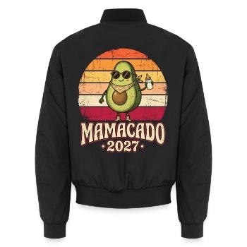Mamacado 2027 Avocado Mama - Unisex Bomberjacke - Schwarz - Hinten - AI Model Male 185 light (185cm)