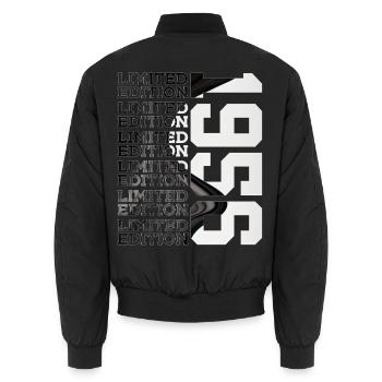 70 JAHRE ALT LIMITED EDITION 1956 70. GEBURTSTAG - Unisex Bomberjacke - Schwarz - Hinten - AI Model Male 185 light (185cm)