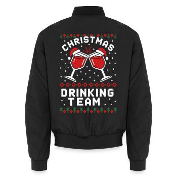 Christmas Drinking Team Weihnachtsmarkt Trinkteam - Unisex Bomberjacke - Schwarz - Hinten - AI Model Male 185 light (185cm)