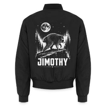 Raton Laveur Jimothy Pleine Lune Sunset Vintage - Bomber unisexe - noir - Dos - AI Model Male 185 light (185cm)