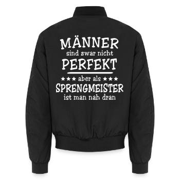 Sprengmeister Männer - Unisex Bomberjacke - Schwarz - Hinten - AI Model Male 185 light (185cm)