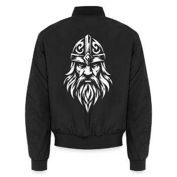 Wikinger Tribal - Unisex Bomberjacke - Schwarz - Hinten - AI Model Male 185 light (185cm)