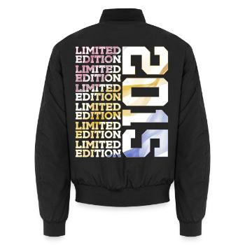 LIMITED EDITION 2015 - 11 JAHRE - 11. GEBURTSTAG - Unisex Bomberjacke - Schwarz - Hinten - AI Model Male 185 light (185cm)